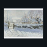 Claude Monet - The Magpie Classic painting Postcard<br><div class="desc">Claude Monet - The Magpie Classic painting</div>
