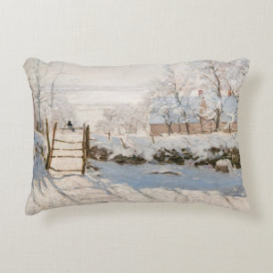 Claude Monet - The Magpie Decorative Cushion