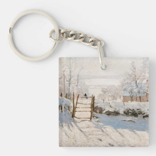 Claude Monet - The Magpie Key Ring