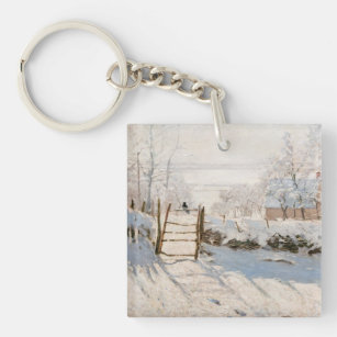 Claude Monet - The Magpie Key Ring