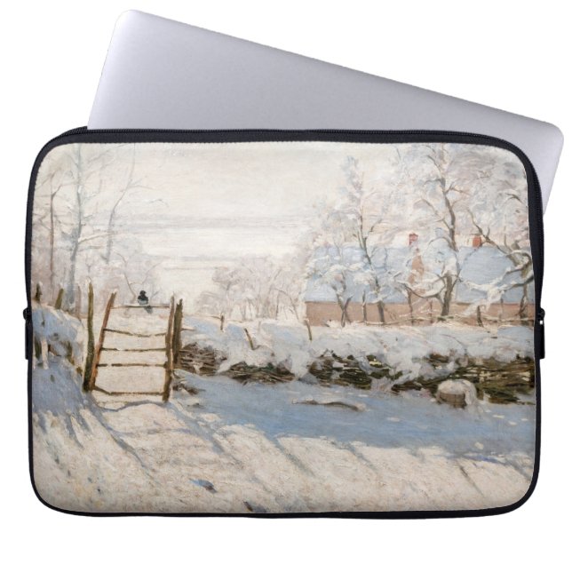 Claude Monet - The Magpie Laptop Sleeve (Front)