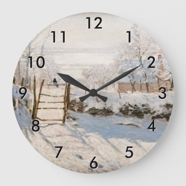 Claude Monet - The Magpie Large Clock (Front)