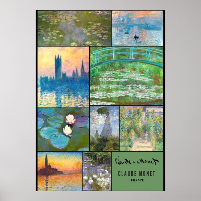Claude Monet - The Most Famous paintings Poster (Front)