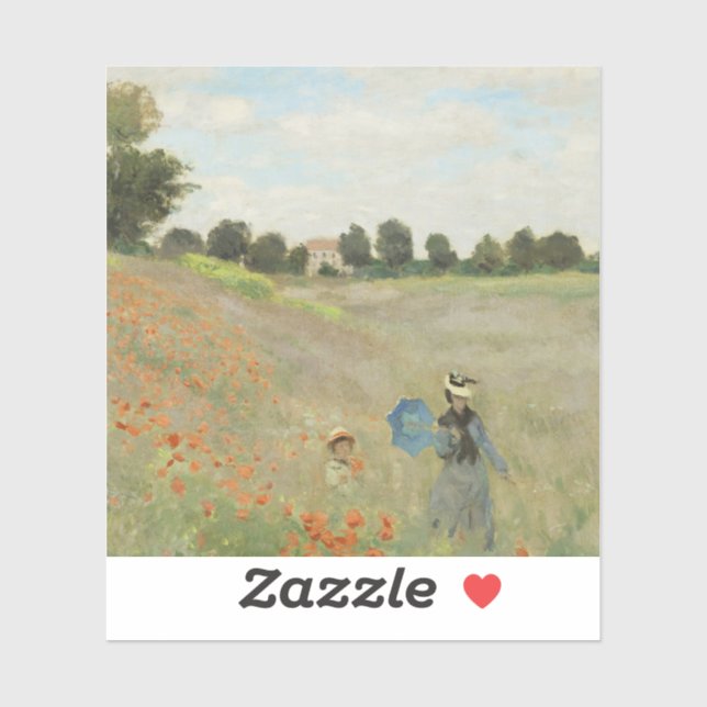 Claude Monet The Poppy Field near Argenteuil Art (Sheet)