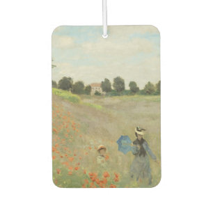 Claude Monet The Poppy Field near Argenteuil Art Car Air Freshener