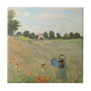 Claude Monet The Poppy Field near Argenteuil Art Ceramic Tile