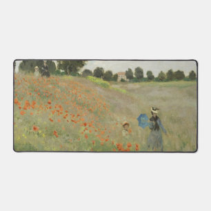Claude Monet The Poppy Field near Argenteuil Art Desk Mat