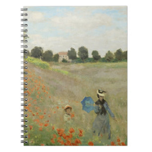 Claude Monet The Poppy Field near Argenteuil Art Notebook