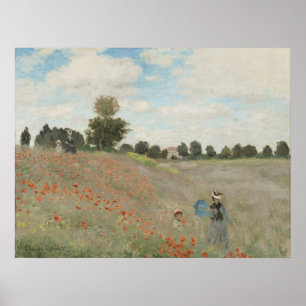 Claude Monet The Poppy Field near Argenteuil Poster