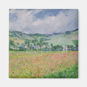 Claude Monet The Poppy Field near Giverny, 1885 Magnet