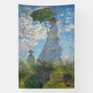 Claude Monet - The Promenade, Woman with a Parasol Banner