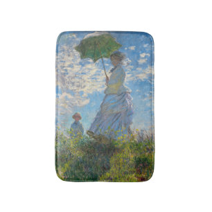 Claude Monet - The Promenade, Woman with a Parasol Bath Mat