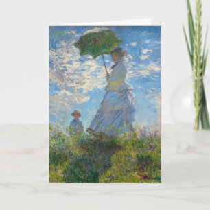 Claude Monet - The Promenade, Woman with a Parasol Card