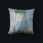 Claude Monet - The Promenade, Woman with a Parasol Cushion<br><div class="desc">The Promenade,  Woman with a Parasol / Madame Monet and Her Son / La Promenade / La Femme a l'ombrelle - Claude Monet,  1875</div>