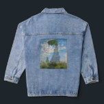 Claude Monet - The Promenade, Woman with a Parasol Denim Jacket<br><div class="desc">The Promenade,  Woman with a Parasol / Madame Monet and Her Son / La Promenade / La Femme a l'ombrelle - Claude Monet,  1875</div>