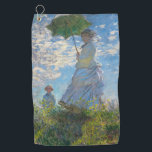 Claude Monet - The Promenade, Woman with a Parasol Golf Towel<br><div class="desc">The Promenade,  Woman with a Parasol / Madame Monet and Her Son / La Promenade / La Femme a l'ombrelle - Claude Monet,  1875</div>