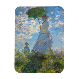 Claude Monet - The Promenade, Woman with a Parasol Magnet