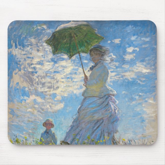 Claude Monet - The Promenade, Woman with a Parasol Mouse Pad (Front)