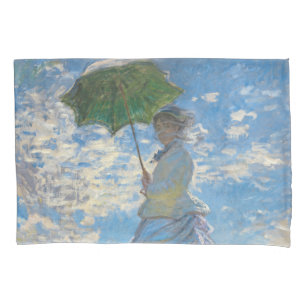 Claude Monet - The Promenade, Woman with a Parasol Pillowcase