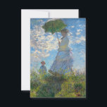 Claude Monet - The Promenade, Woman with a Parasol Thank You Card<br><div class="desc">The Promenade,  Woman with a Parasol / Madame Monet and Her Son / La Promenade / La Femme a l'ombrelle - Claude Monet,  1875</div>