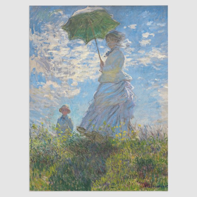 Claude Monet - The Promenade, Woman with a Parasol Tissue Paper (Creator Uploaded)