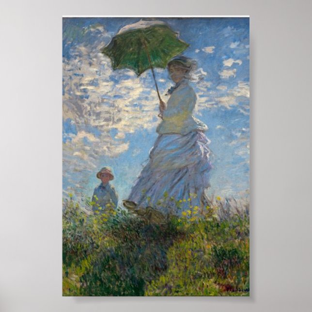 Claude Monet , The Promenade, Women with a Parasol Poster (Front)