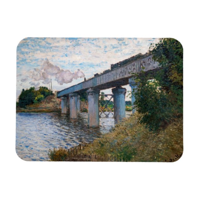 Claude Monet - The Railway Bridge at Argenteuil Magnet (Horizontal)