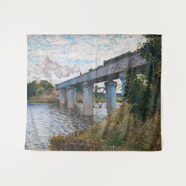 Claude Monet - The Railway Bridge at Argenteuil Tapestry (Front (Horizontal))