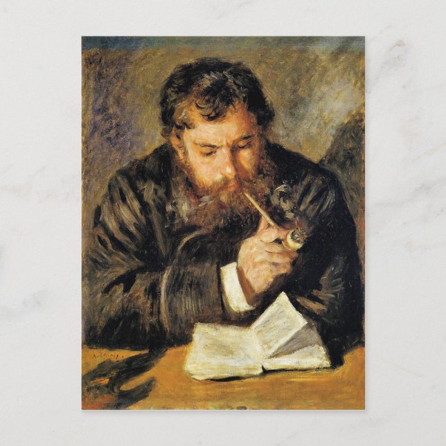 Claude Monet (The Reader) by Renoir Postcard (Front)