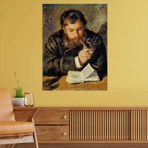 Claude Monet (The Reader) by Renoir Poster