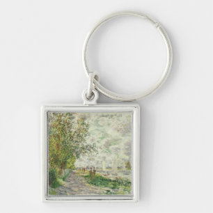 Claude Monet   The Riverbank at Gennevilliers Key Ring