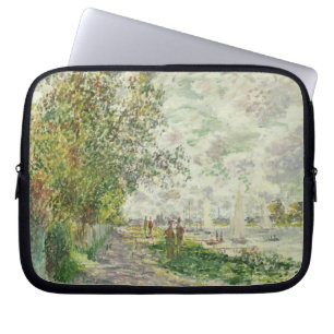 Claude Monet The Riverbank at Gennevilliers Laptop Sleeve