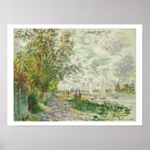 Claude Monet   The Riverbank at Gennevilliers Poster