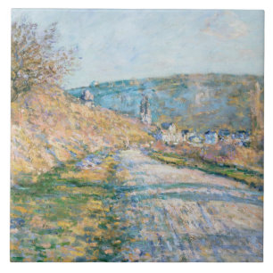 Claude Monet - The Road to Vétheuil Ceramic Tile