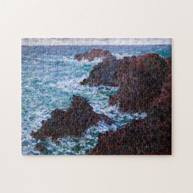 Claude Monet - The Rocks at Belle-Ile, Wild Coast Jigsaw Puzzle (Horizontal)