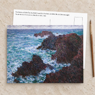 Claude Monet - The Rocks at Belle-Ile, Wild Coast Postcard