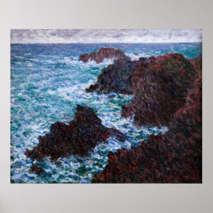 Claude Monet - The Rocks at Belle-Ile, Wild Coast Poster