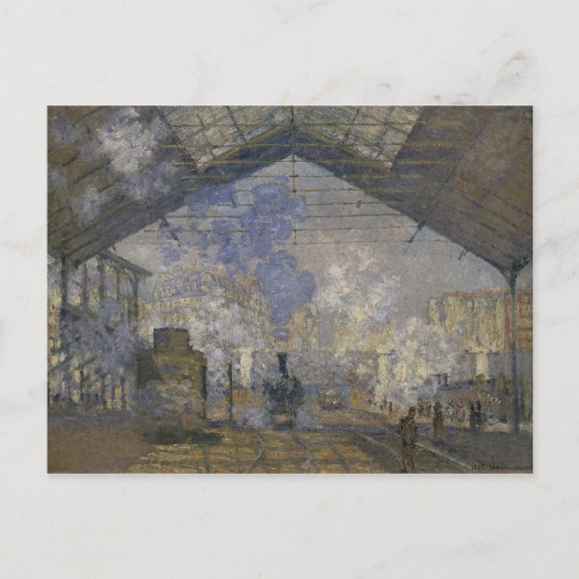Claude Monet - The Saint-Lazare Station Postcard (Front)