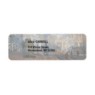 Claude Monet - The Saint-Lazare Station Return Address Label