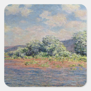 Claude Monet The Seine at Port-Villez, c.1890 Square Sticker