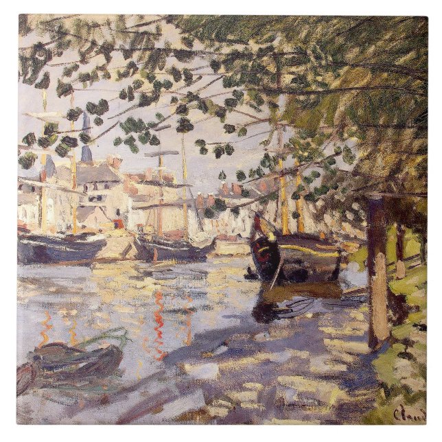 Claude Monet. The Seine at Rouen Ceramic Tile (Front)
