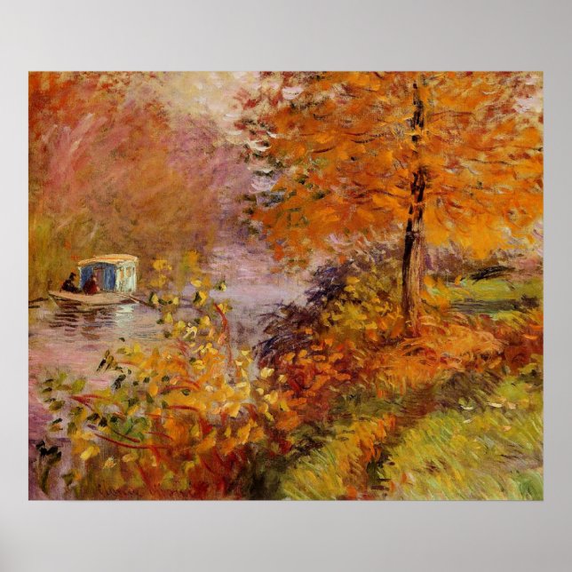 Claude Monet, The Studio Boat, Poster (Front)