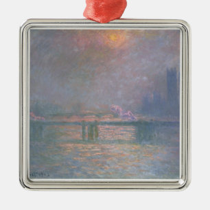 Claude Monet The Thames with Charing Cross Metal Ornament