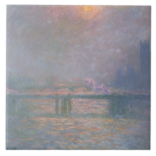 Claude Monet The Thames with Charing Cross Tile