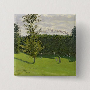 Claude Monet   The Train in the Country, c.1870-71 15 Cm Square Badge