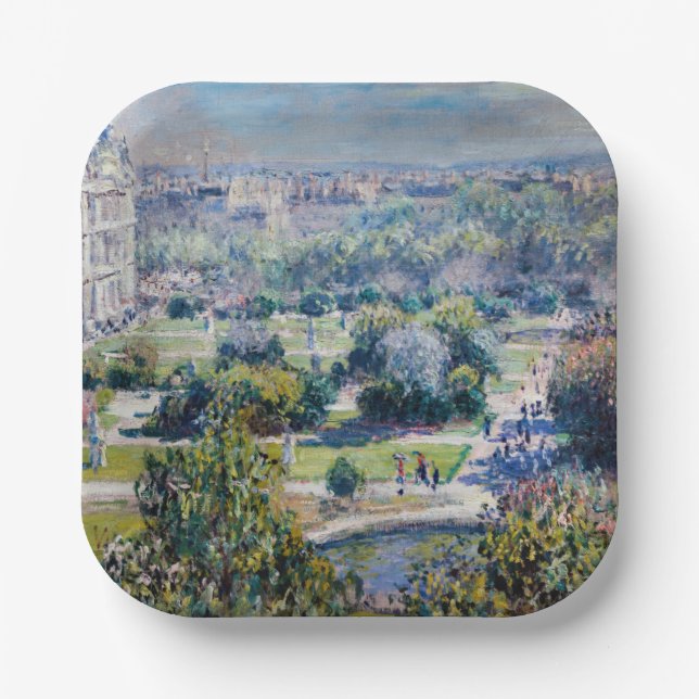 Claude Monet - The Tuileries Gardens Paper Plate (Front)