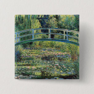Claude Monet - The Water Lily Pond 15 Cm Square Badge