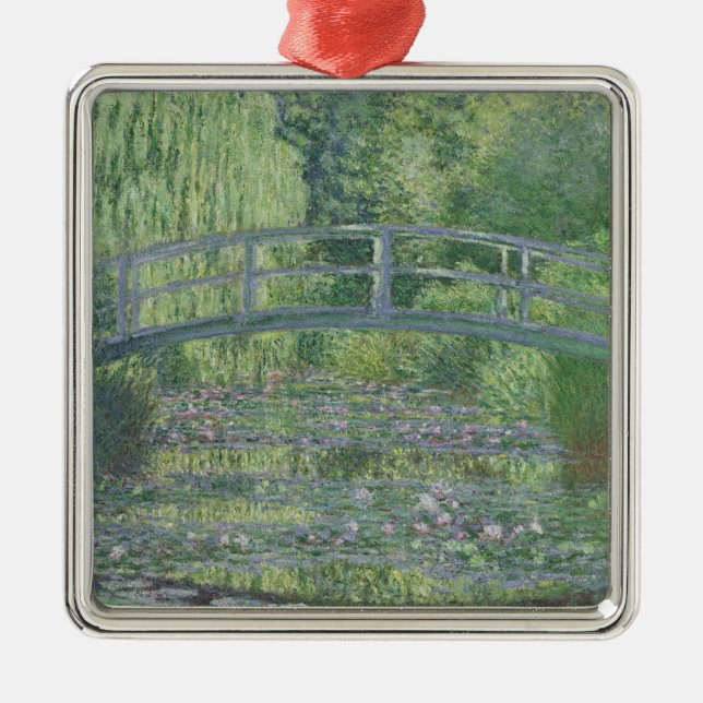 Claude Monet | The Waterlily Pond: Green Harmony Metal Ornament (Front)