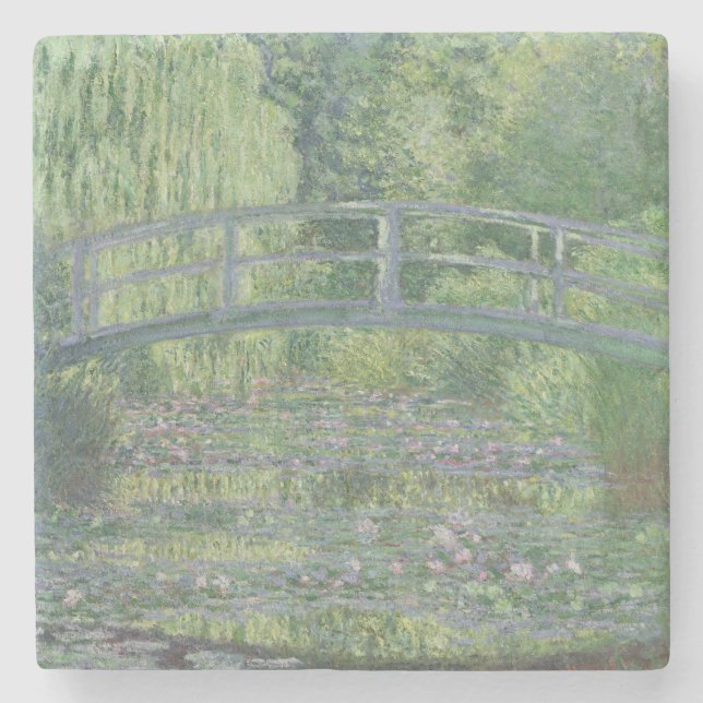 Claude Monet | The Waterlily Pond: Green Harmony Stone Coaster (Front)