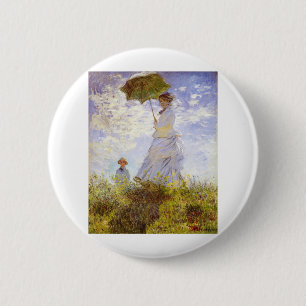 Claude Monet - The Woman With The Parasol 6 Cm Round Badge